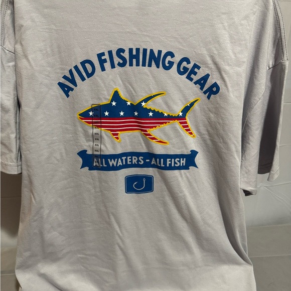 Avid Fishing Gear Men’s T Shirt Gray T-Shirt New with tags Size 2XLarge Cotton - Picture 7 of 8
